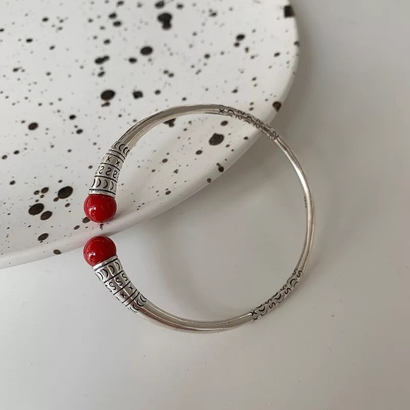 SET!! 925 Stamped Matches Hollow Moon Rings and bracelet - Picture 2 of 5